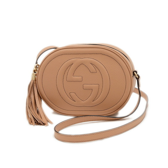 Gucci Soho Interlocking GG Shoulder Bag Beige Leather - Picture 1 of 7